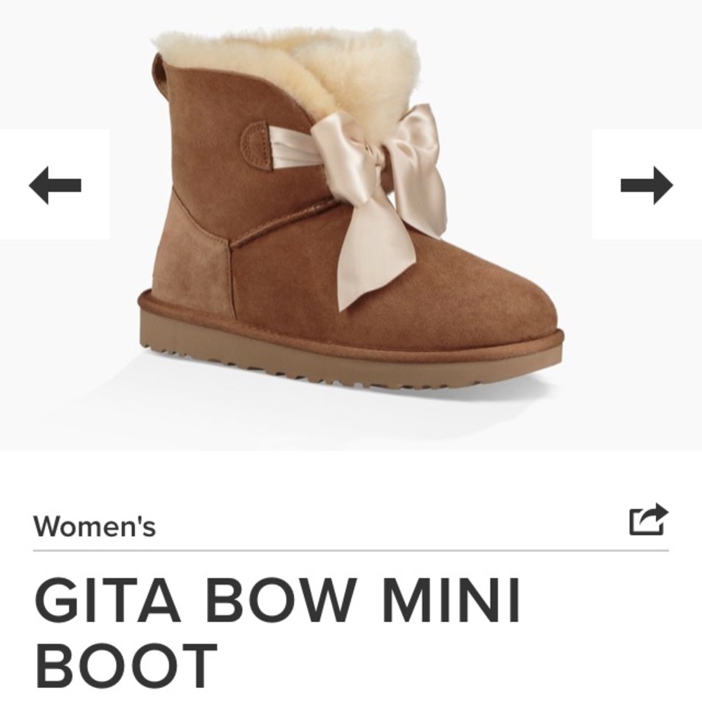 BRAND NEW UGG GITA BOW mini size 7